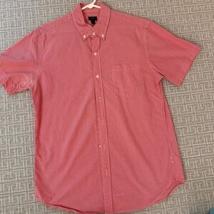 J Crew Men's Red Short Sleeve Shirt